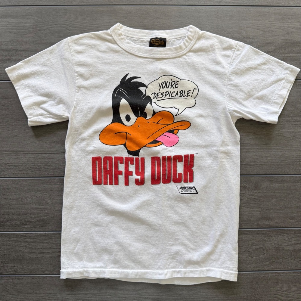 Changes Daffy Duck T-Shirt L White Vintage 1989 Looney Tunes Graphic Tee